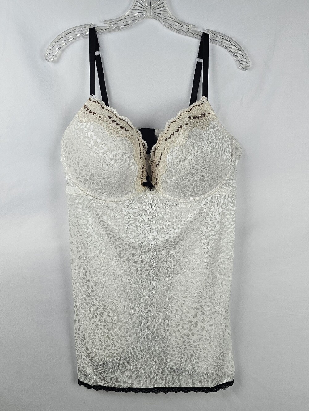 Passion Forever Ivory Chemise Lingerie 3X Animal Print Underwire Feminine